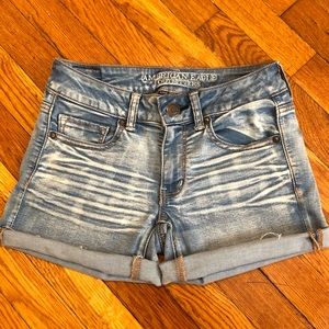 🔴SOLD🔴 AEO high waisted super stretch jean short